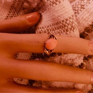 Elegant Pink Stone Women's Ring